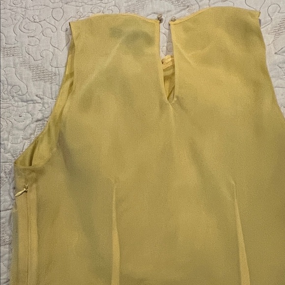 Elegant Yellow Ruffled Sleeveless Dress - Picture 2 of 3